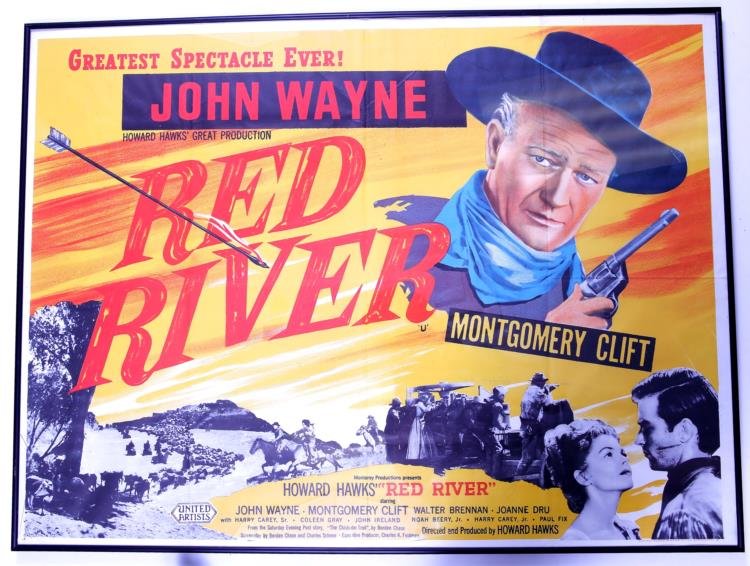Vintage 1948 John Wayne Red River Movie Poster Film Ad