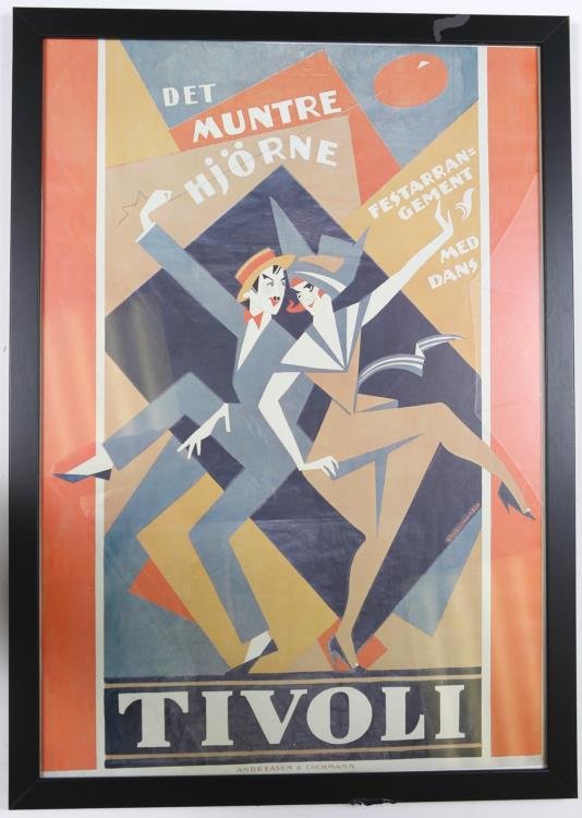 1920's Tivoli Theatrical Poster Andreasen & Lachmann
