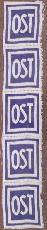 5 ORIG NAZI OST OCCUPIED RUSSIAN EASTERN FRONT PATCHES