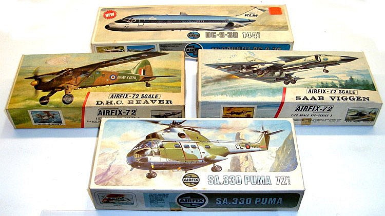 Five Airfix Plastic Kits