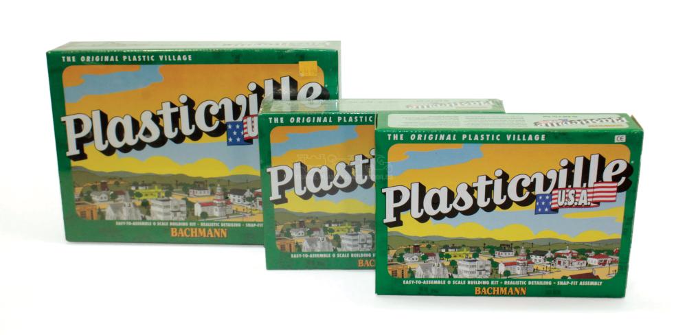 Three Bachmann Plasticville O-scale Building Sets