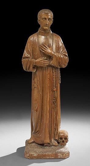 Continental Carved Pine Figure of Saint Anthony