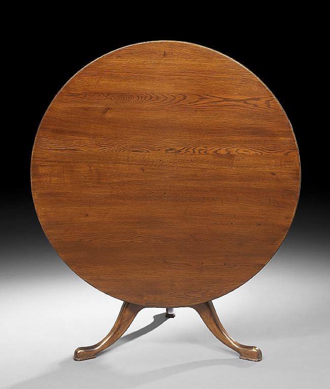 George III-Style Oak Tilt-Top Breakfast Table
