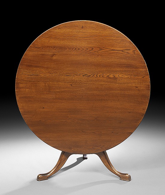 George III-Style Oak Tilt-Top Breakfast Table