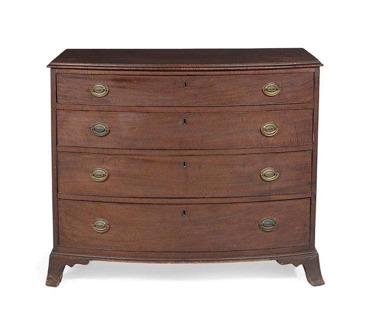 American Federal Mahogany Bowfront Chest