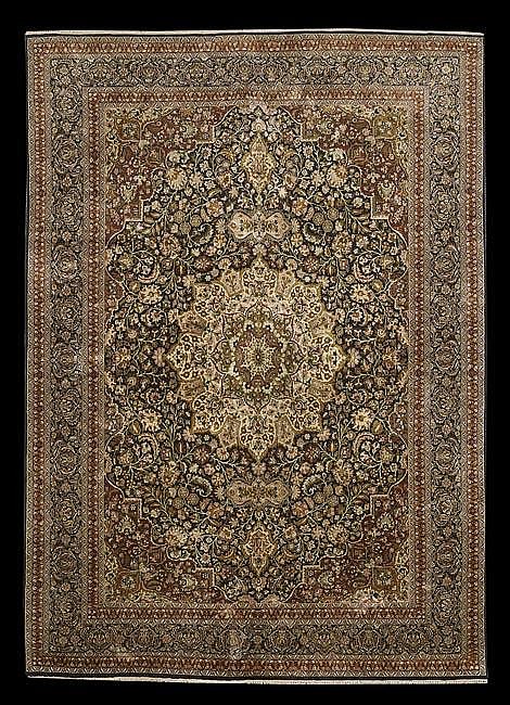 Semi-Antique Tabriz Silk Carpet