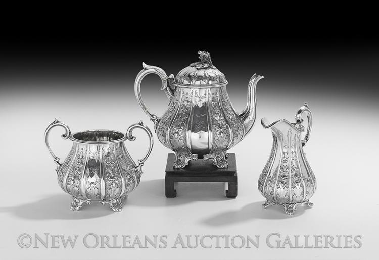 Victorian Three-Piece Sterling Silver Tea Set