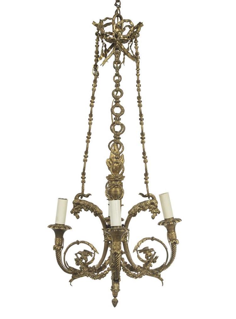 Louis XVI-Style Gilt-Bronze Chandelier