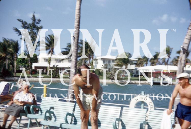 Sam Giancana - Vacation with Family in Florida - Kodakchrome Transparency Slide