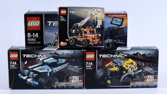 PARTI LEGO, 4 lådor, Technic.