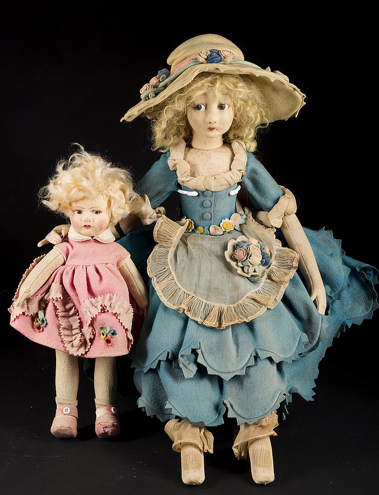 Two Lence' or Lenci like dolls