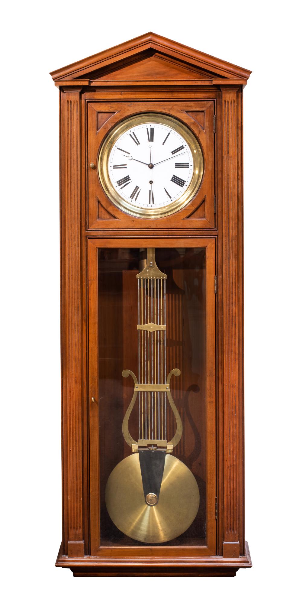 73" Tall Cherry Case Wall Regulator Clock