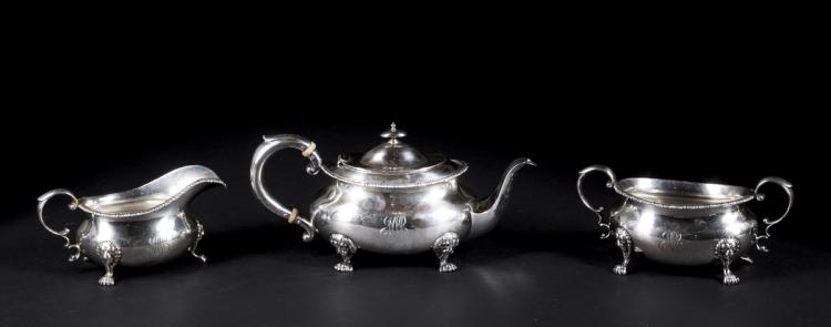 Three Piece Sterling Silver Tea Service