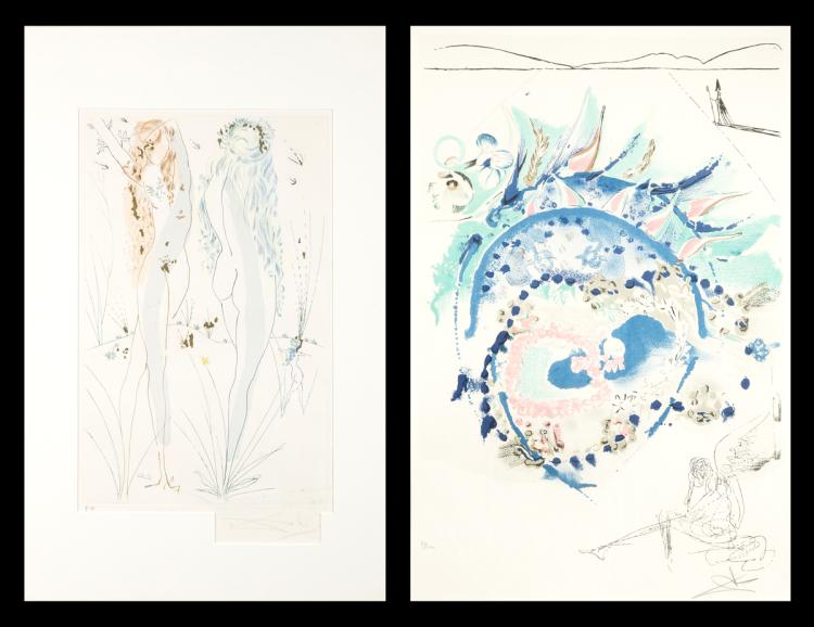 Two Salvador Dali color lithographs