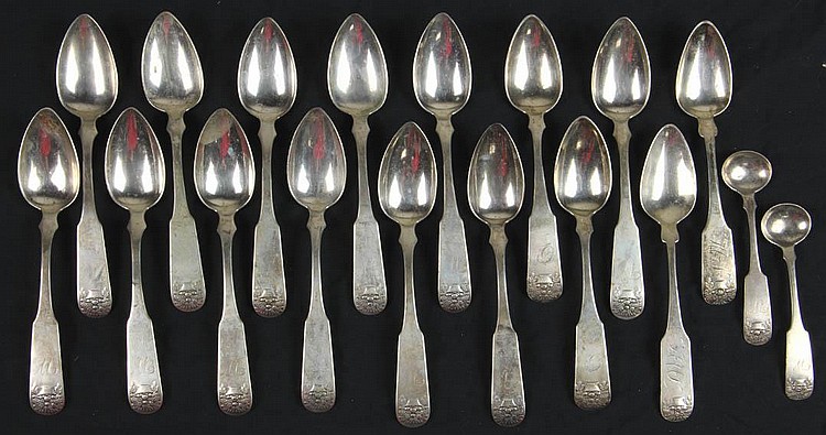 American Coin Silver Collection of Spoons