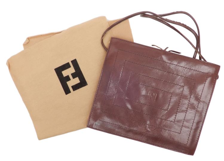 Vintage Fendi leather handbag