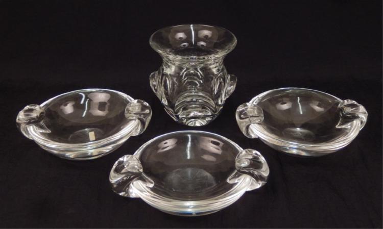 Four pieces of Steuben crystal