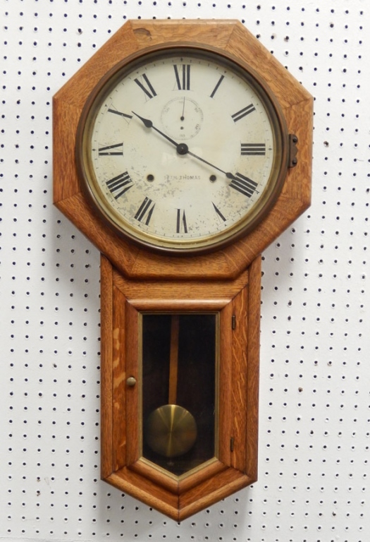 Seth Thomas octagonal wall regulator clock