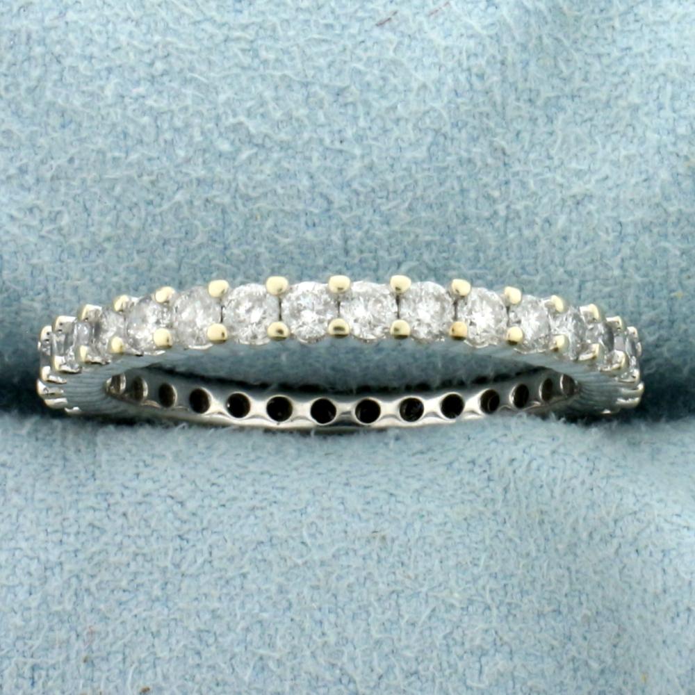 1.25ct TW Diamond Eternity Band Ring in 14K White Gold