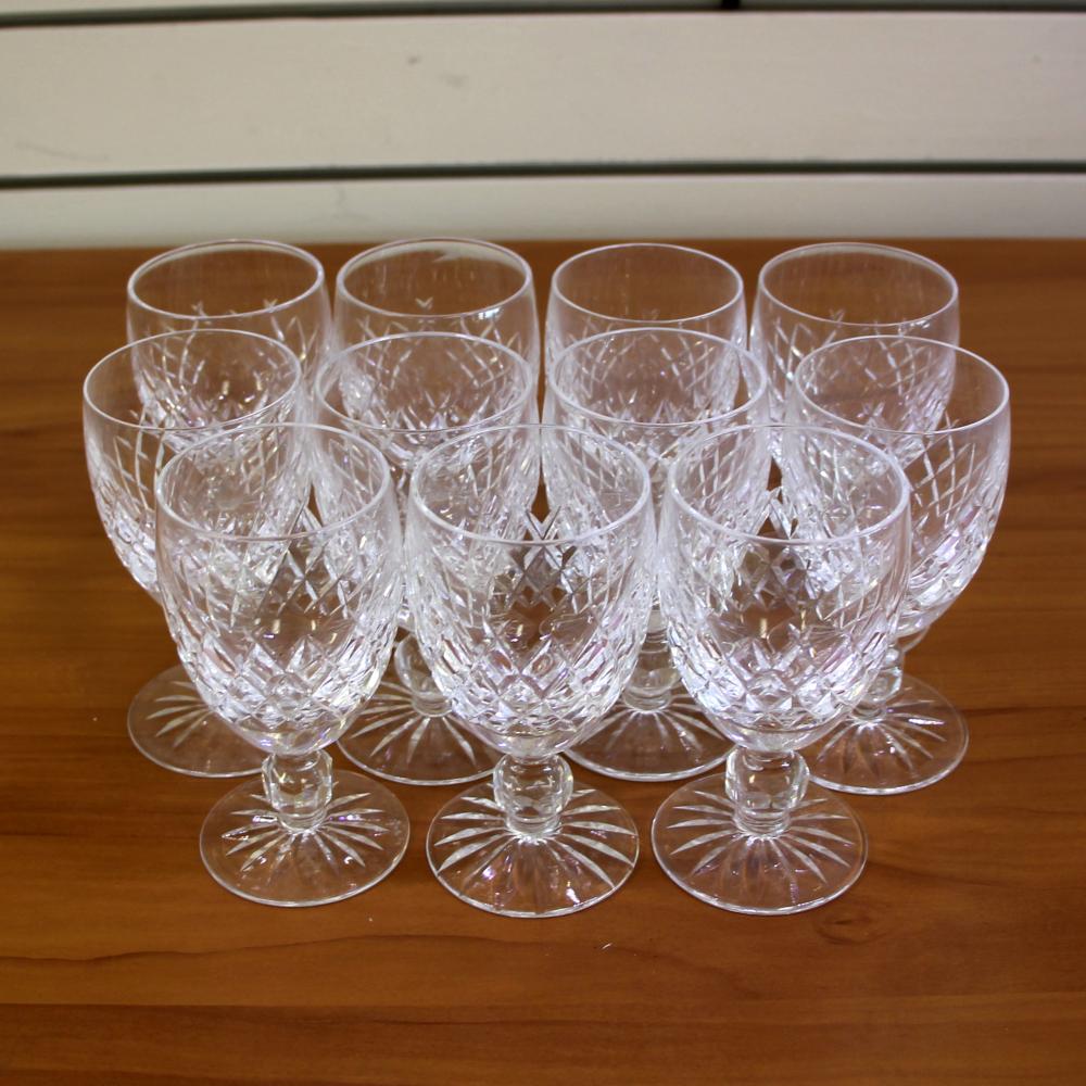 Waterford Crystal Boyne Wine Goblets Set of Eleve