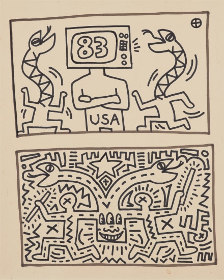 Keith Haring - Untitled (Drawing for "Popeye")