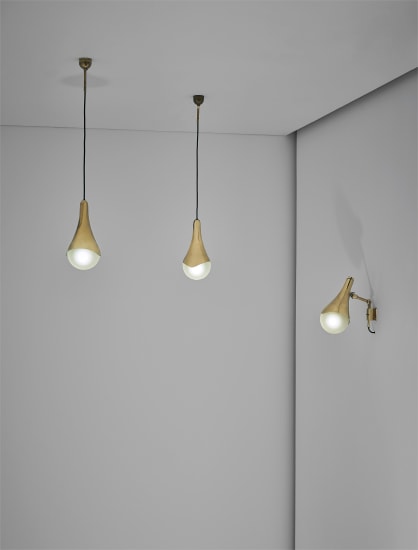 Adjustable wall light and pair of ceiling lights, model no. 1849