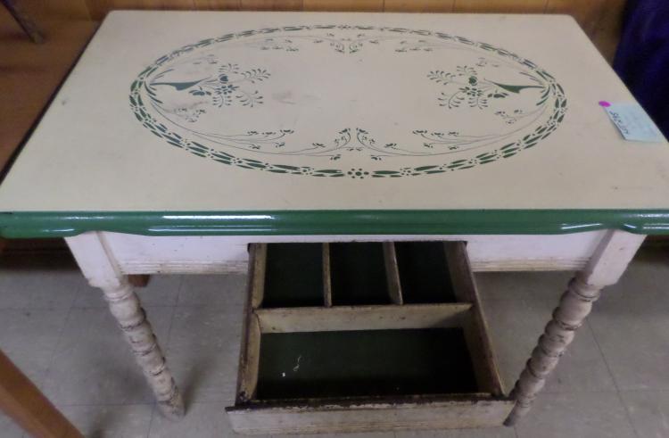 Enamel Top Table