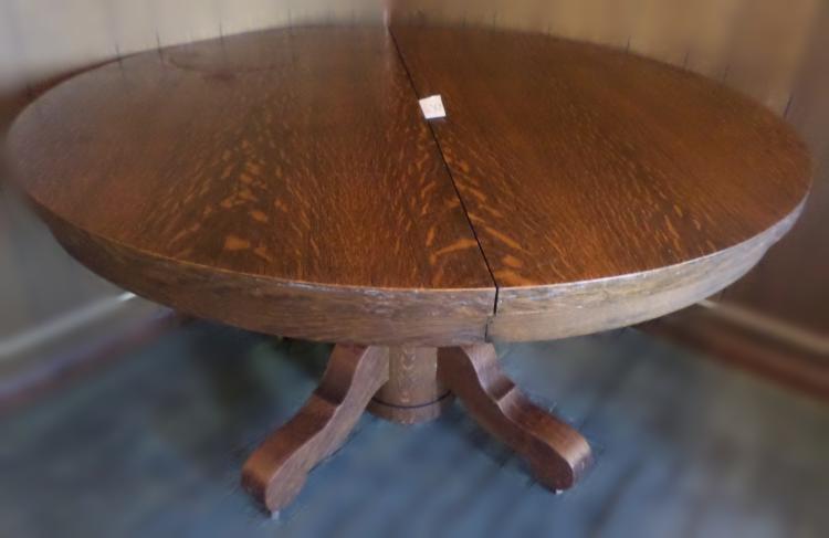 Early Oak 10" base all oak Round Table
