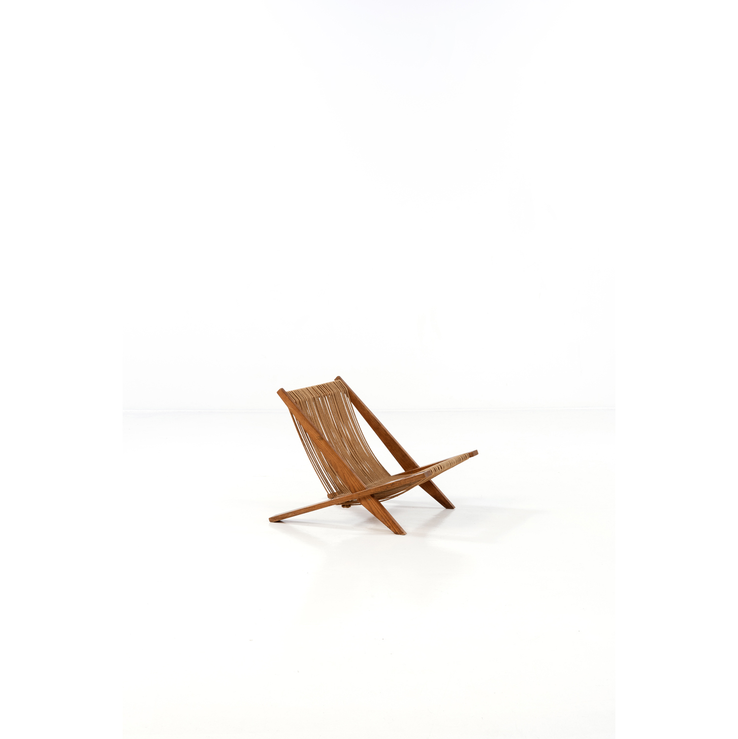 Poul Kjaerholm (1929-1980) et Jorgen Hoj (1925-1994) ChauffeuseChêne et cordage