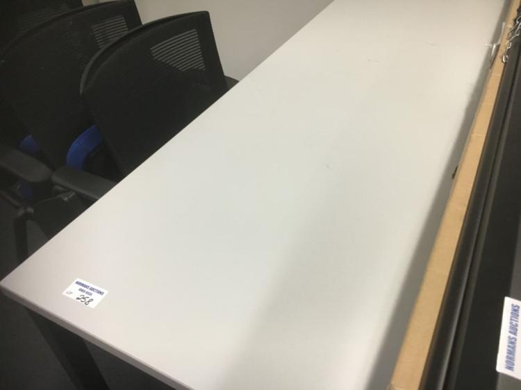 GREY MELAMINE METAL LEG MEETING TABBLE