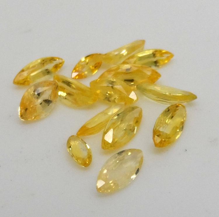 3.15 CTS LOT OF MARQUISE YELLOW SAPPHIRE