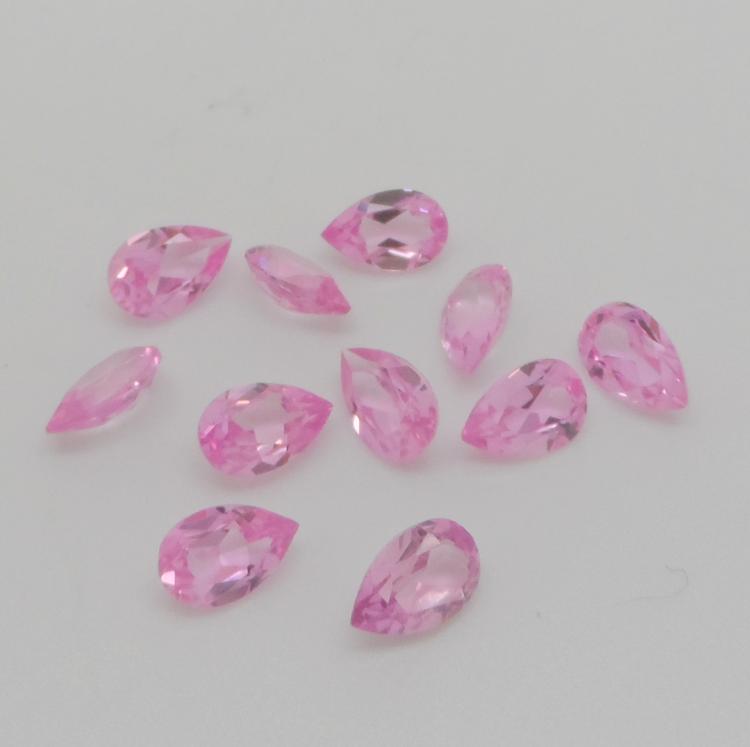 11.50 CTS LOT OF PEAR SHAPED PINK TOPAZ 8x5 MM