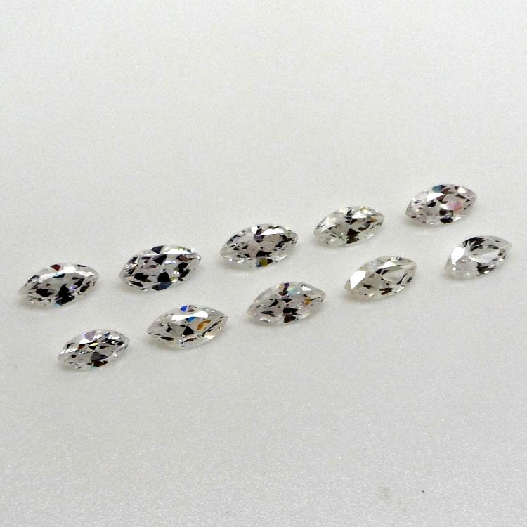 6 CTS LOT OF MARQUISE SHAPED ZIRCONIA C/Z - 7x3.5 MM