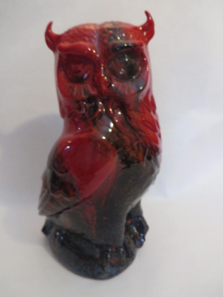 Royal Doulton Flambe Veined Owl