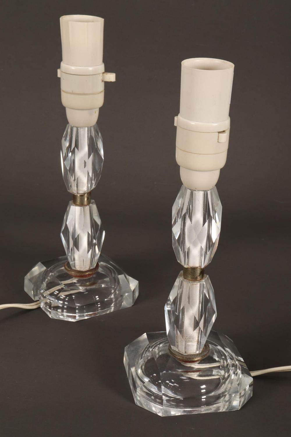 Pair of Crystal Table Lamps,