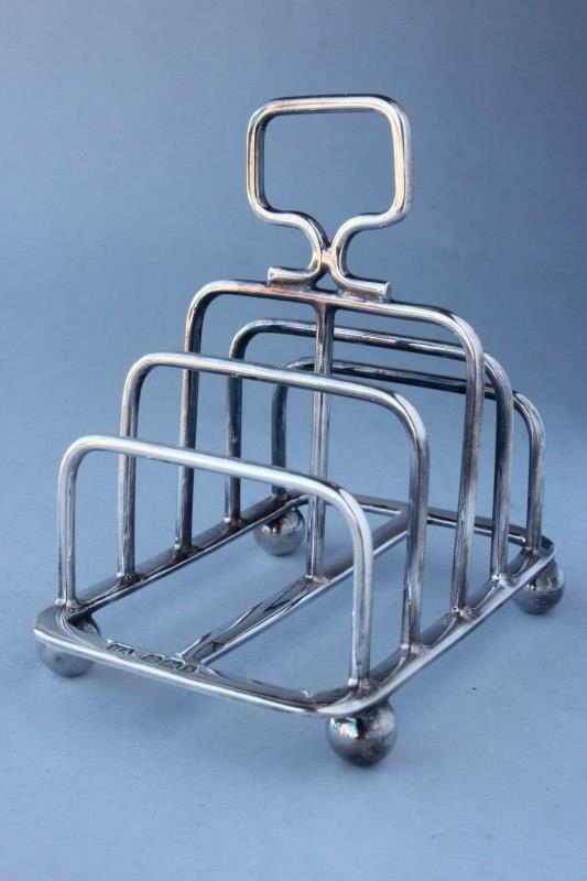 Edwardian Sterling Silver Bachelors Toast Rack,