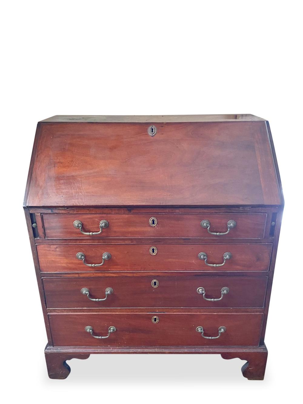 Georgian Fall Front Mahogany Bureau,