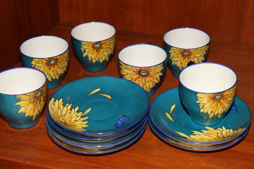 French Delvaus Porcelain Coffee Service,