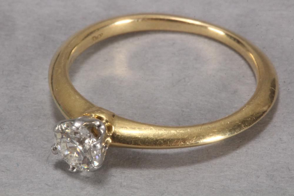 Tiffany & Co 18ct Gold Solitaire Diamond Ring,