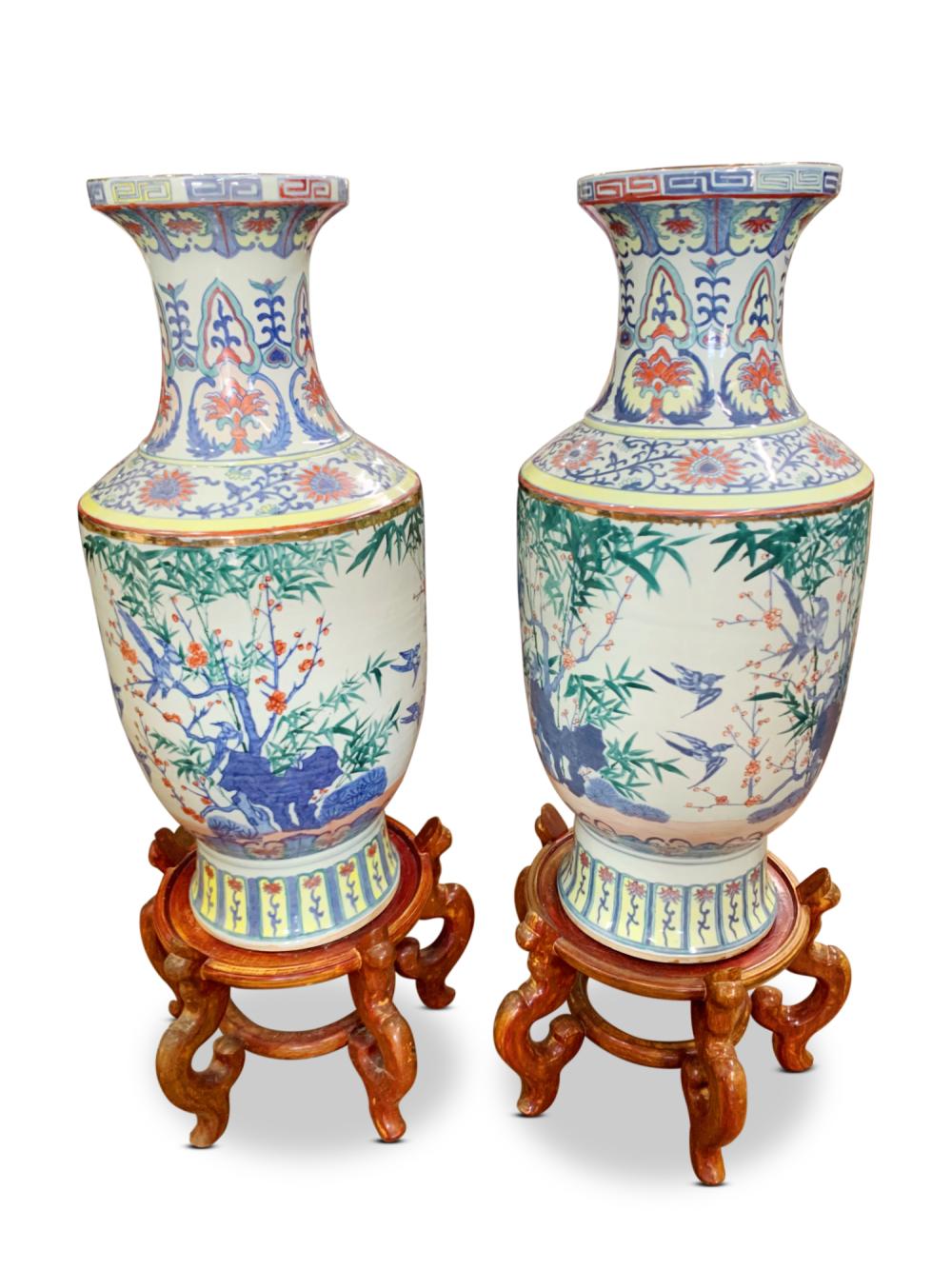 Pair of Chinese Porcelain Vases,