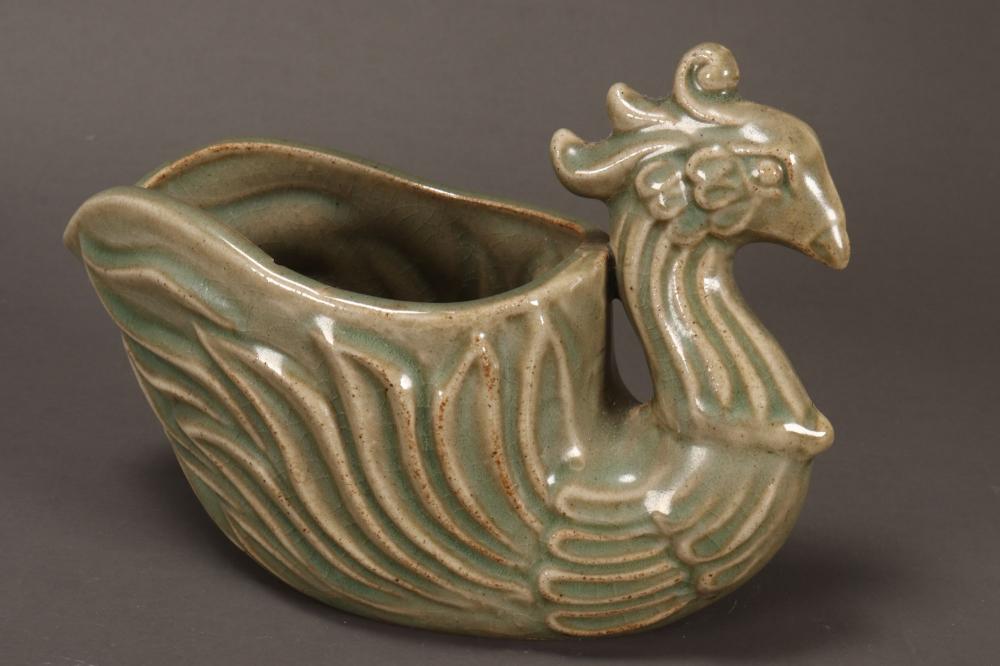 Chinese Celadon Chicken Vase,