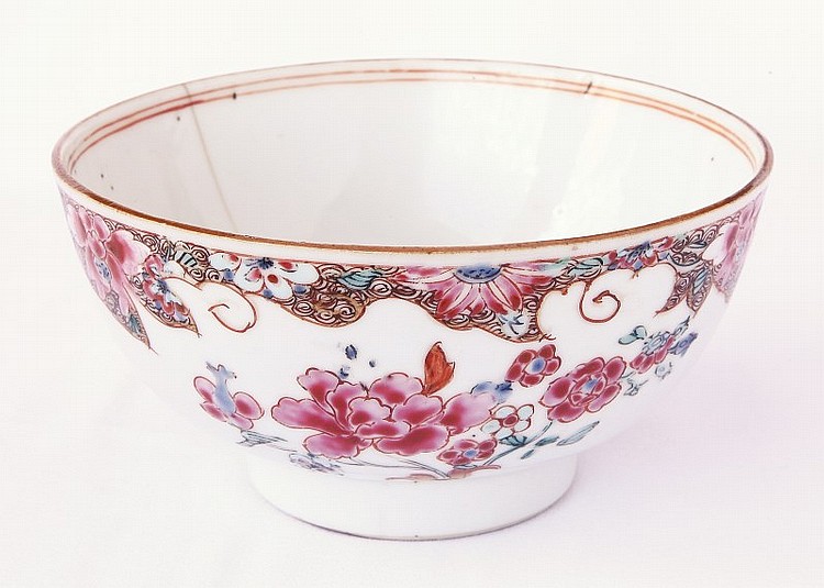 Two Chinese Qing Dynasty Export Famille Rose Bowls