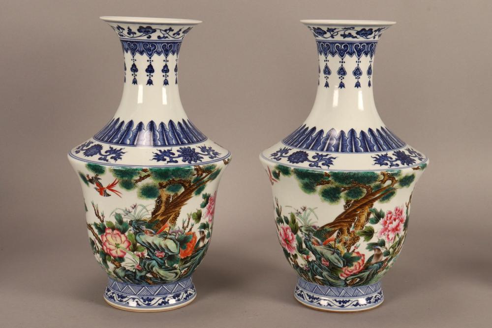 Pair of Chinese Porcelain Vases,