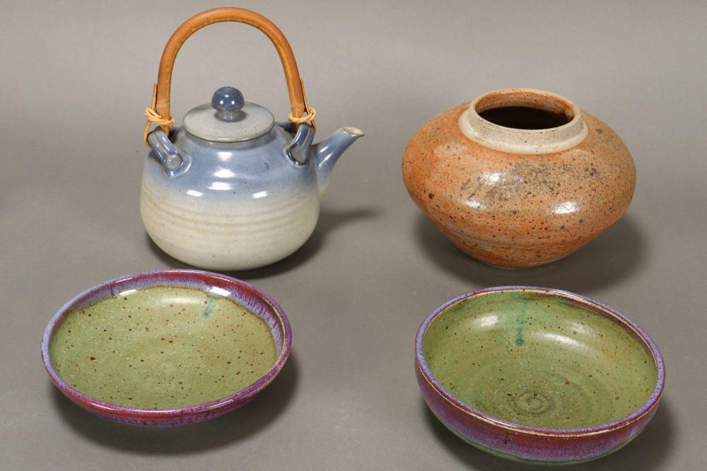 Four Pieces of Assorted Pottery,