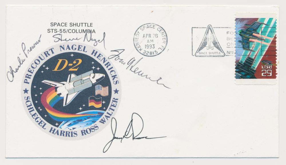 STS-55 SIGNED COVER CANCELED ON LAUNCH DAY