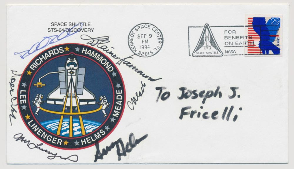 STS-64 SIGNED COVER CANCELED ON LAUNCH DAY