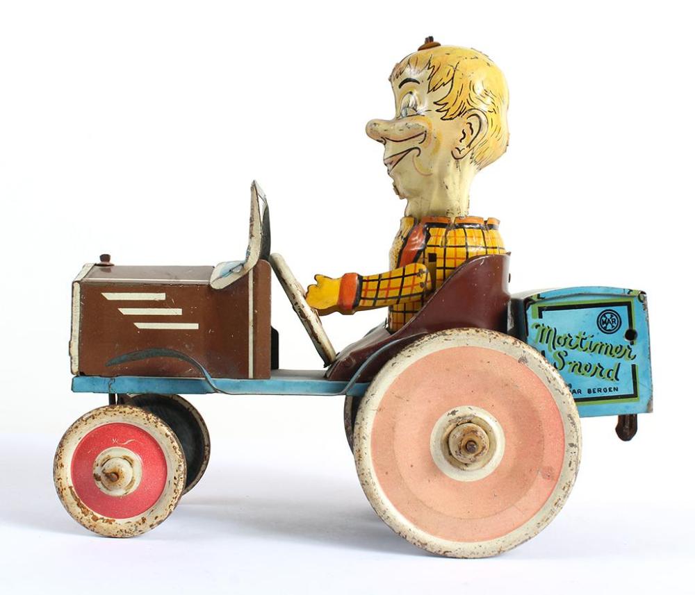 MARX TIN LITHO MORTIMER SNERD WIND UP CAR TOY - Mortimer Snerd