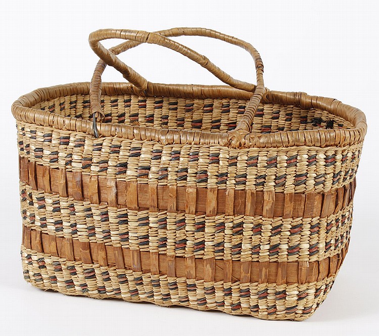 NATIVE AMERICAN BASKET - Northwest coast native basket...