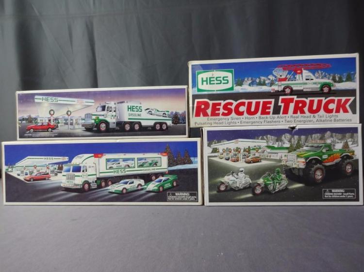 Lot of 4 Hess Trucks
