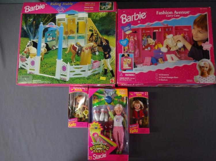 Lot of Barbie Figures and Playsets